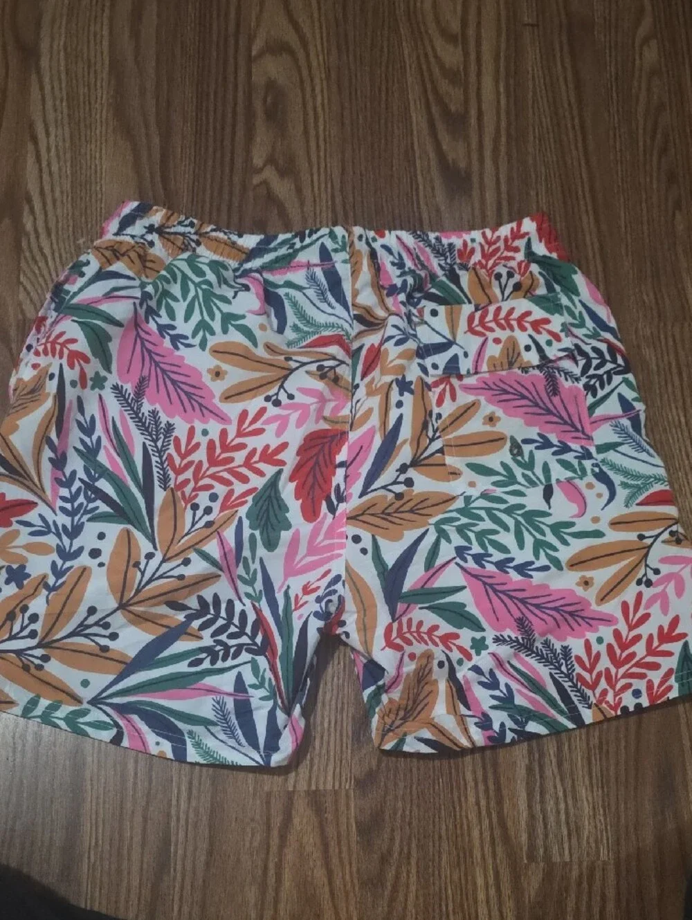 Men's Floral Drawstring Bermuda Shorts - White Multi